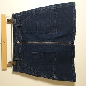 Madewell zipper front denim mini skirt size 27